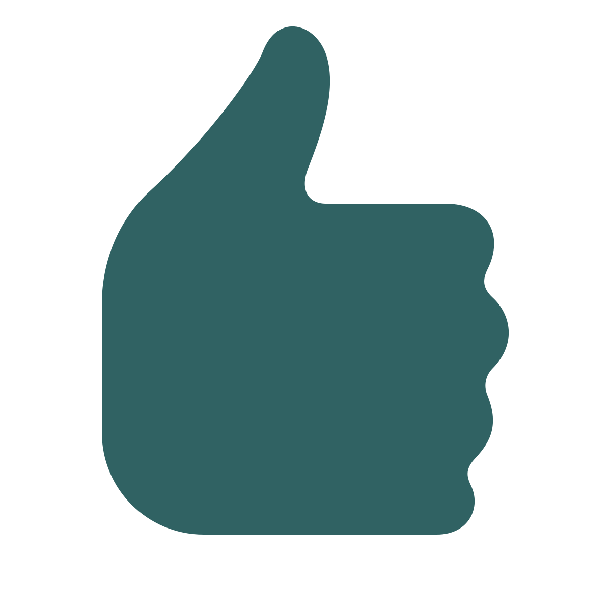 softteal style thumb up icon