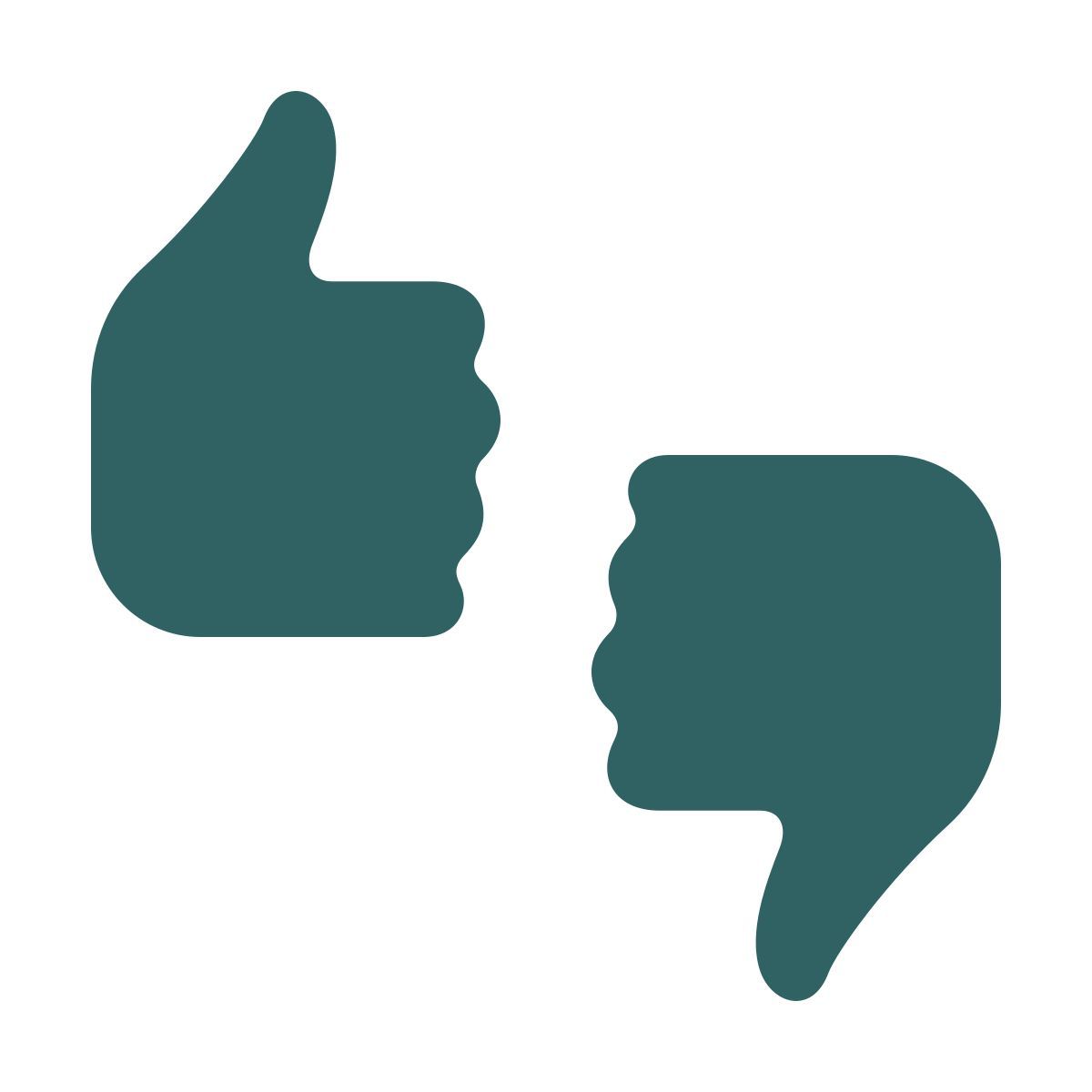 softteal style daumen hoch/runter icon