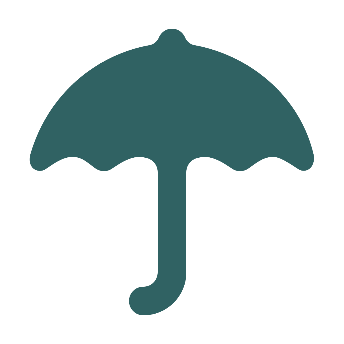 softteal style umbrella icon