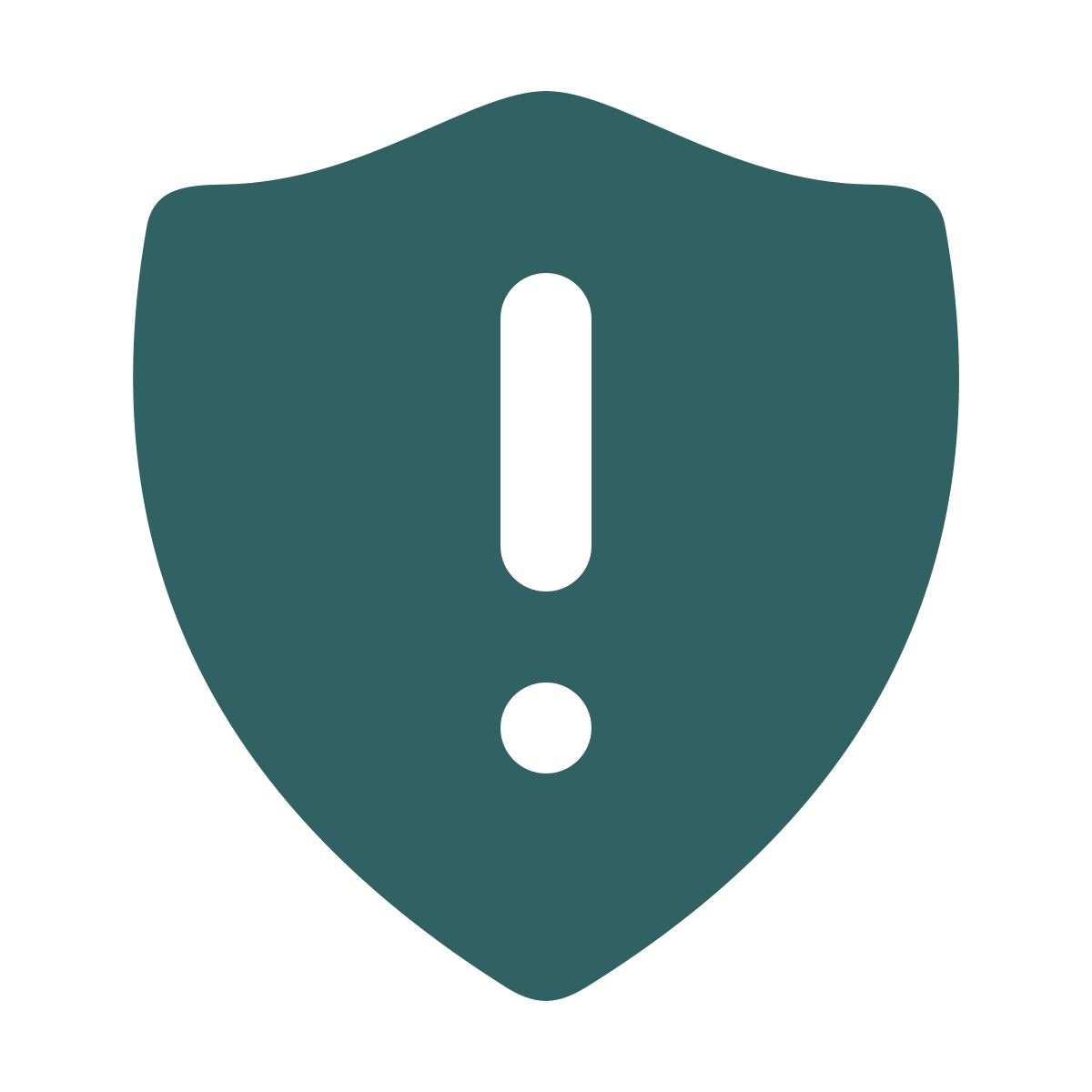 softteal style warning shield icon