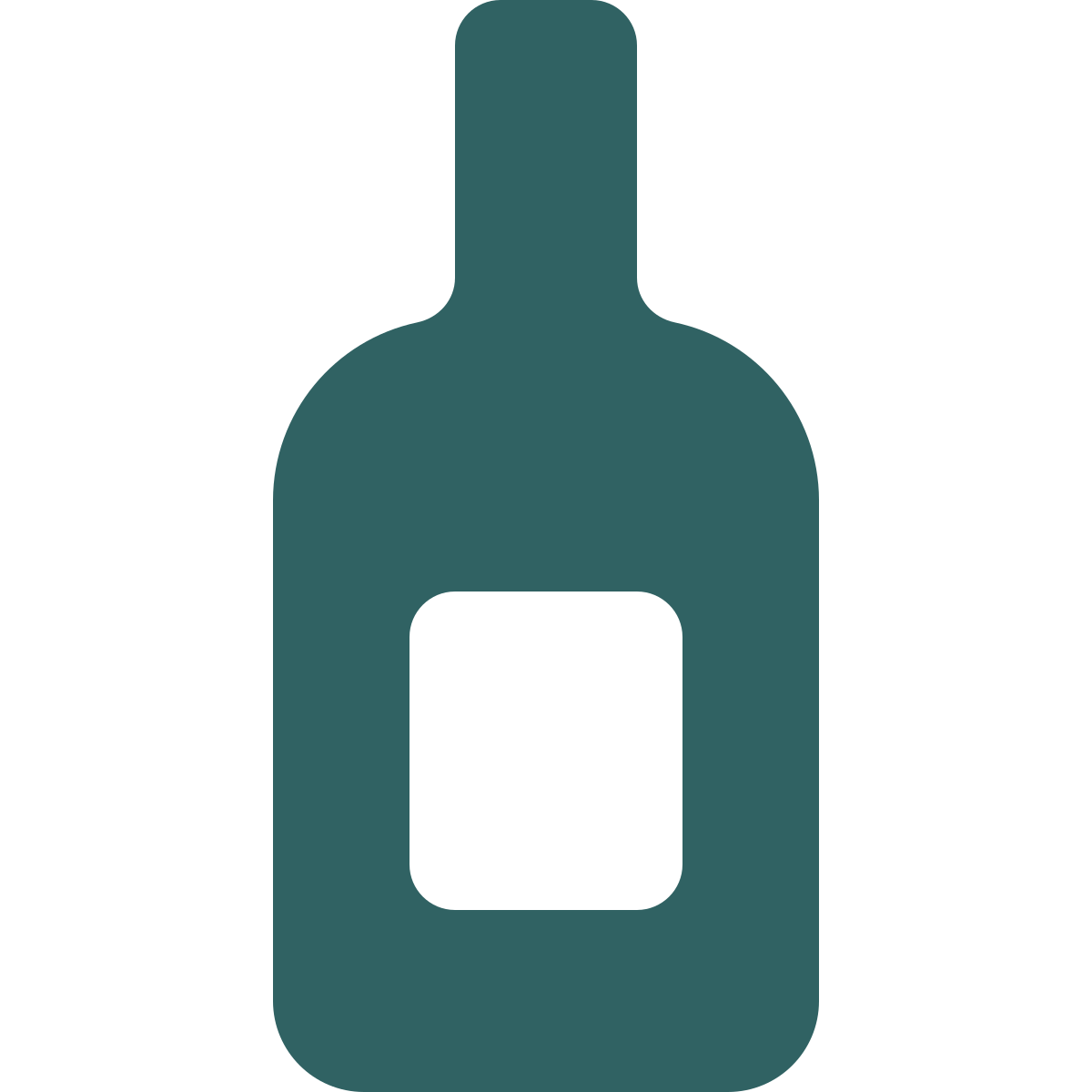 softteal style wine bottle icon