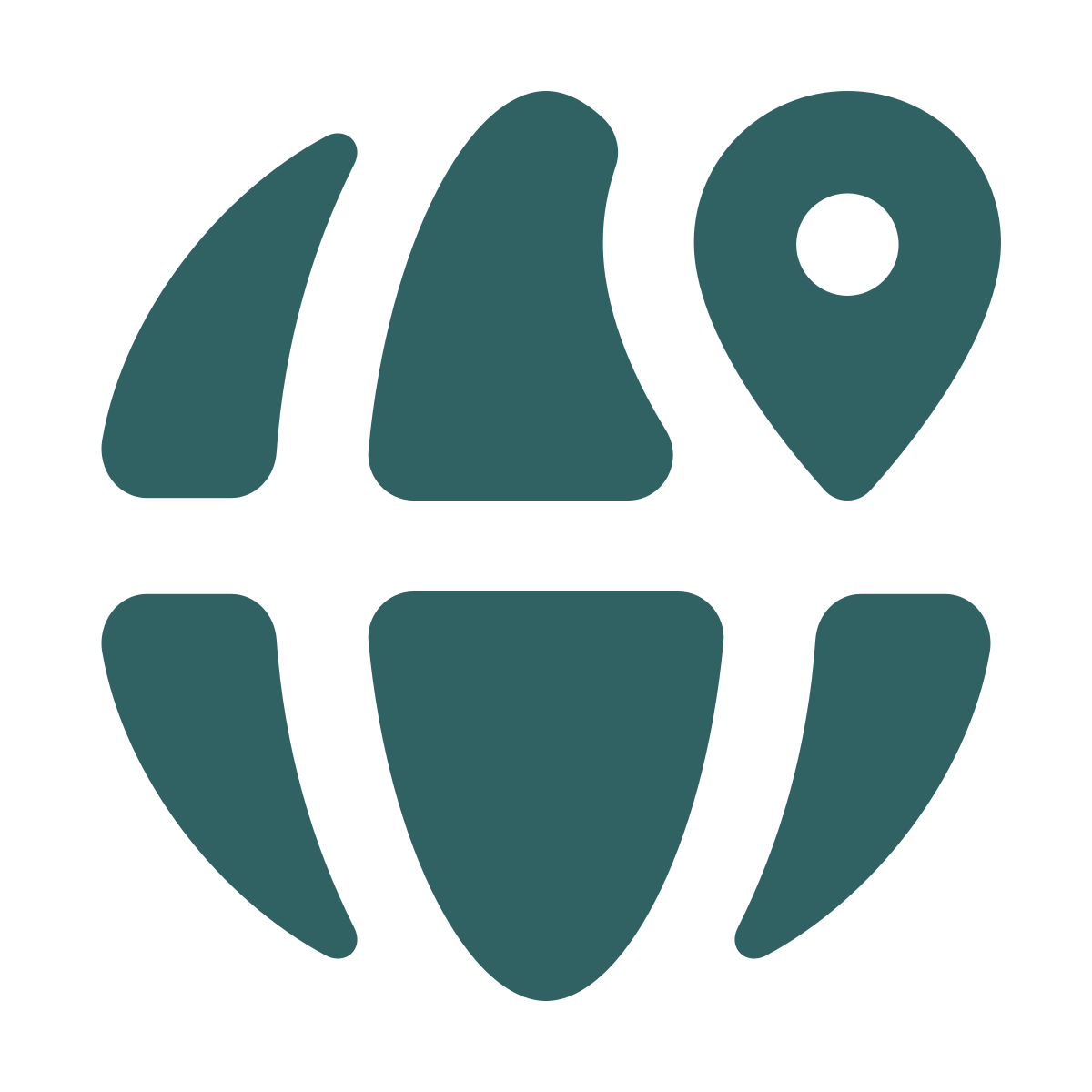 softteal style worldwide location icon