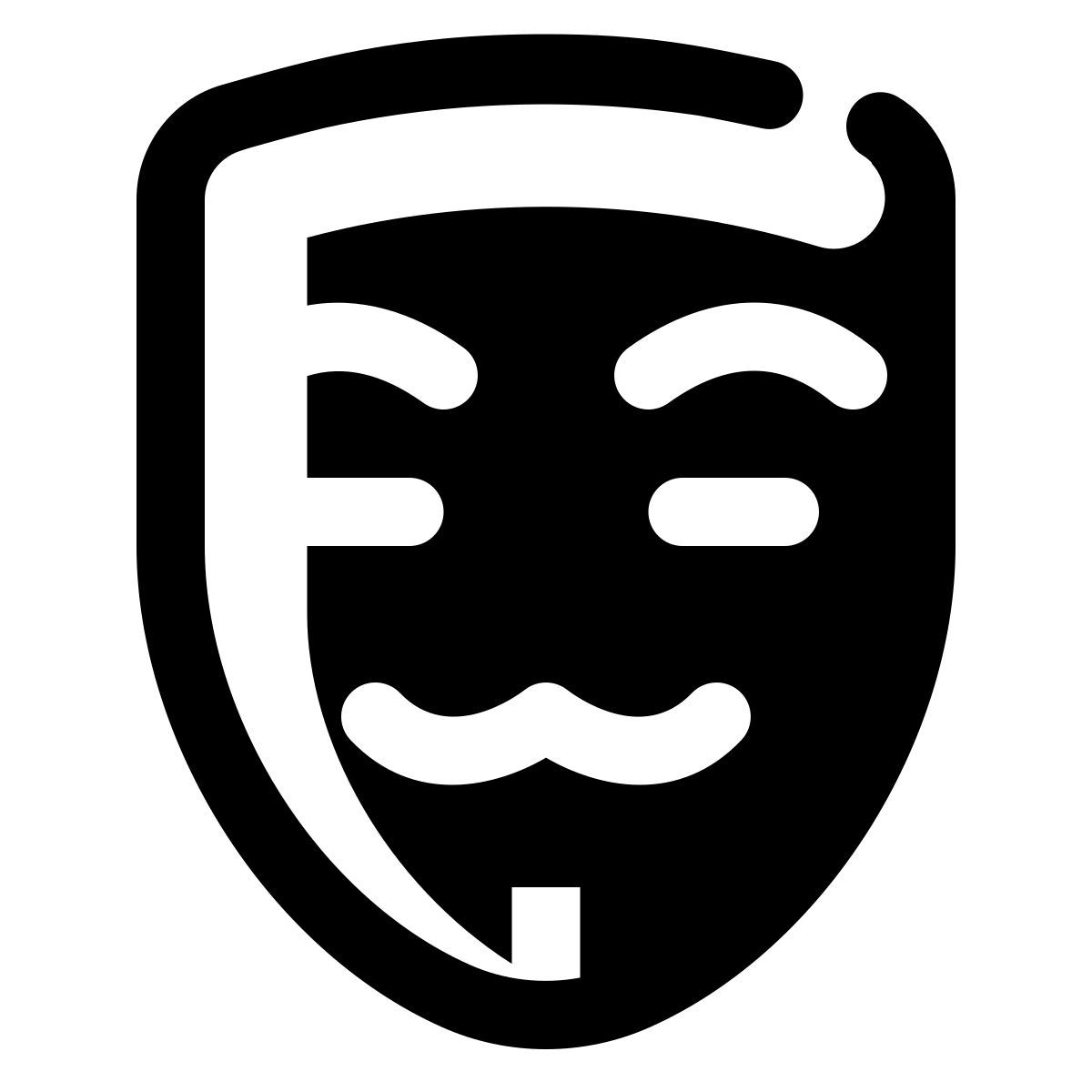 stamp style anonymous mask icon