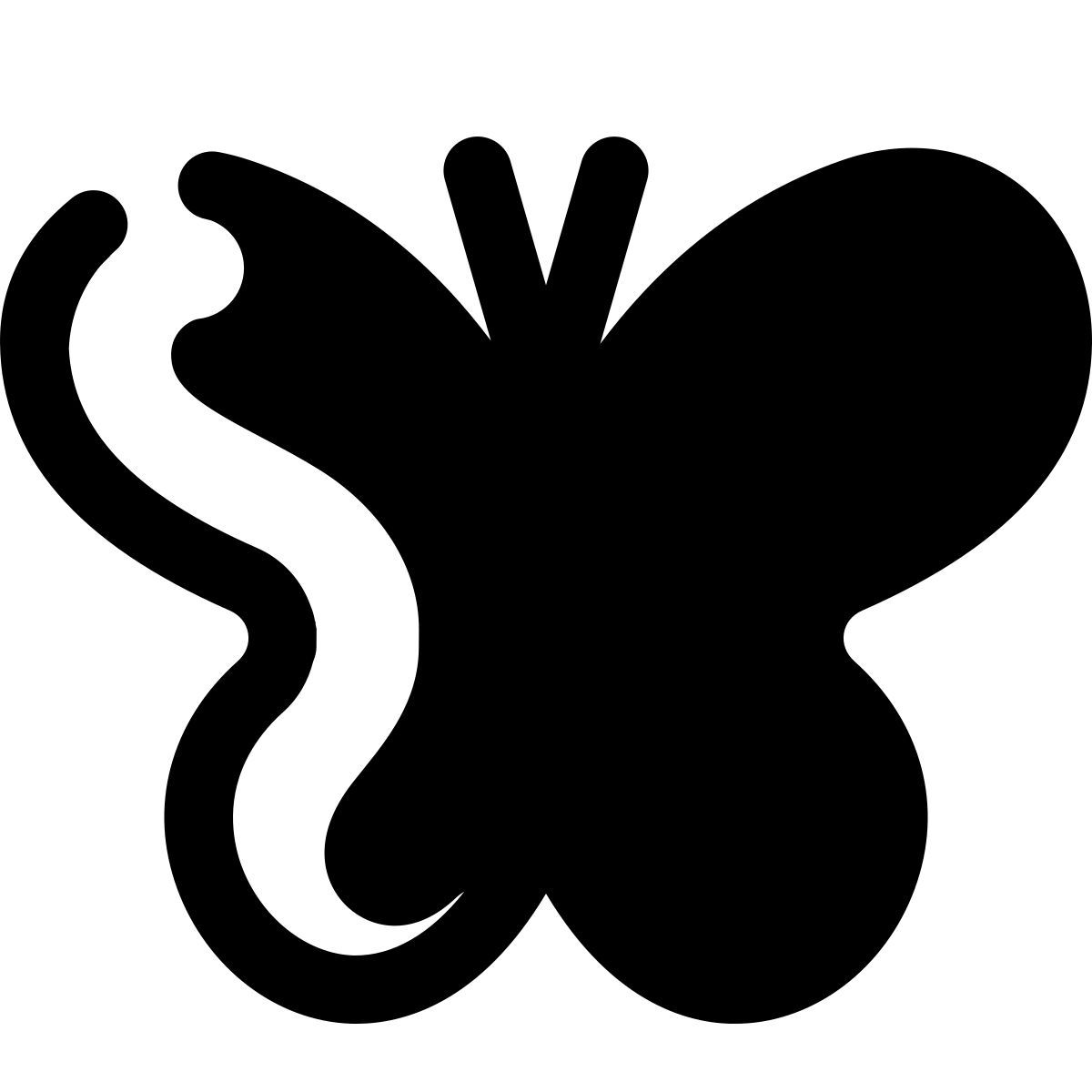 stamp style butterfly icon