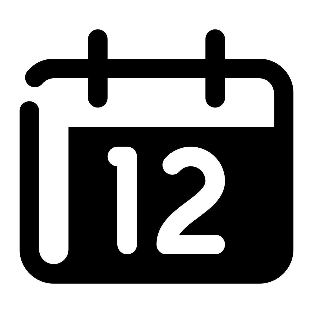 stamp style calendar 12 icon