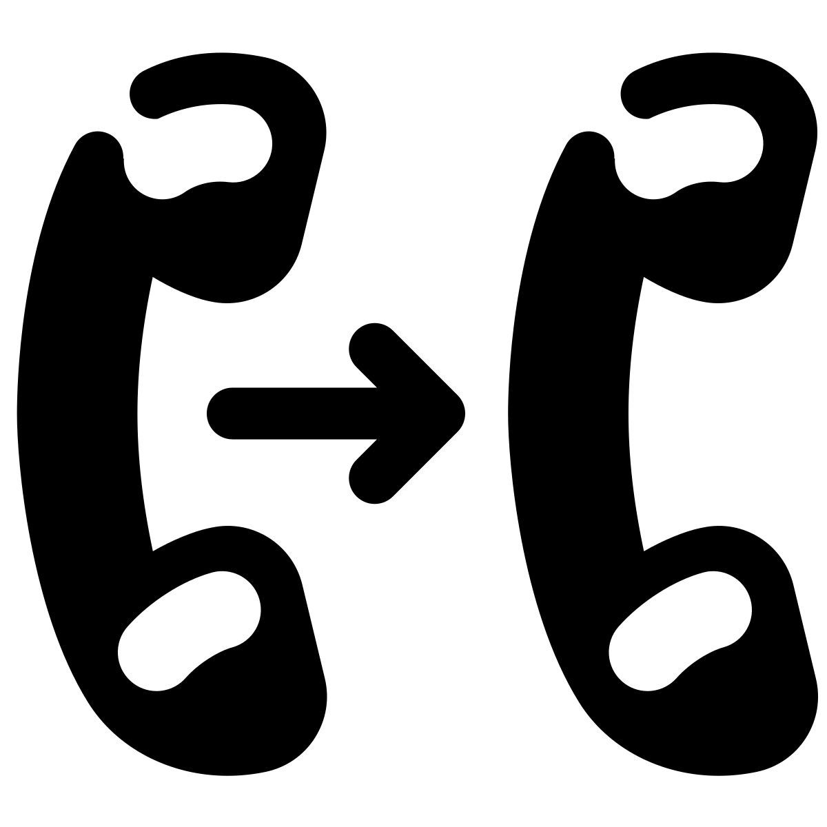 stamp style 전화 연결 icon