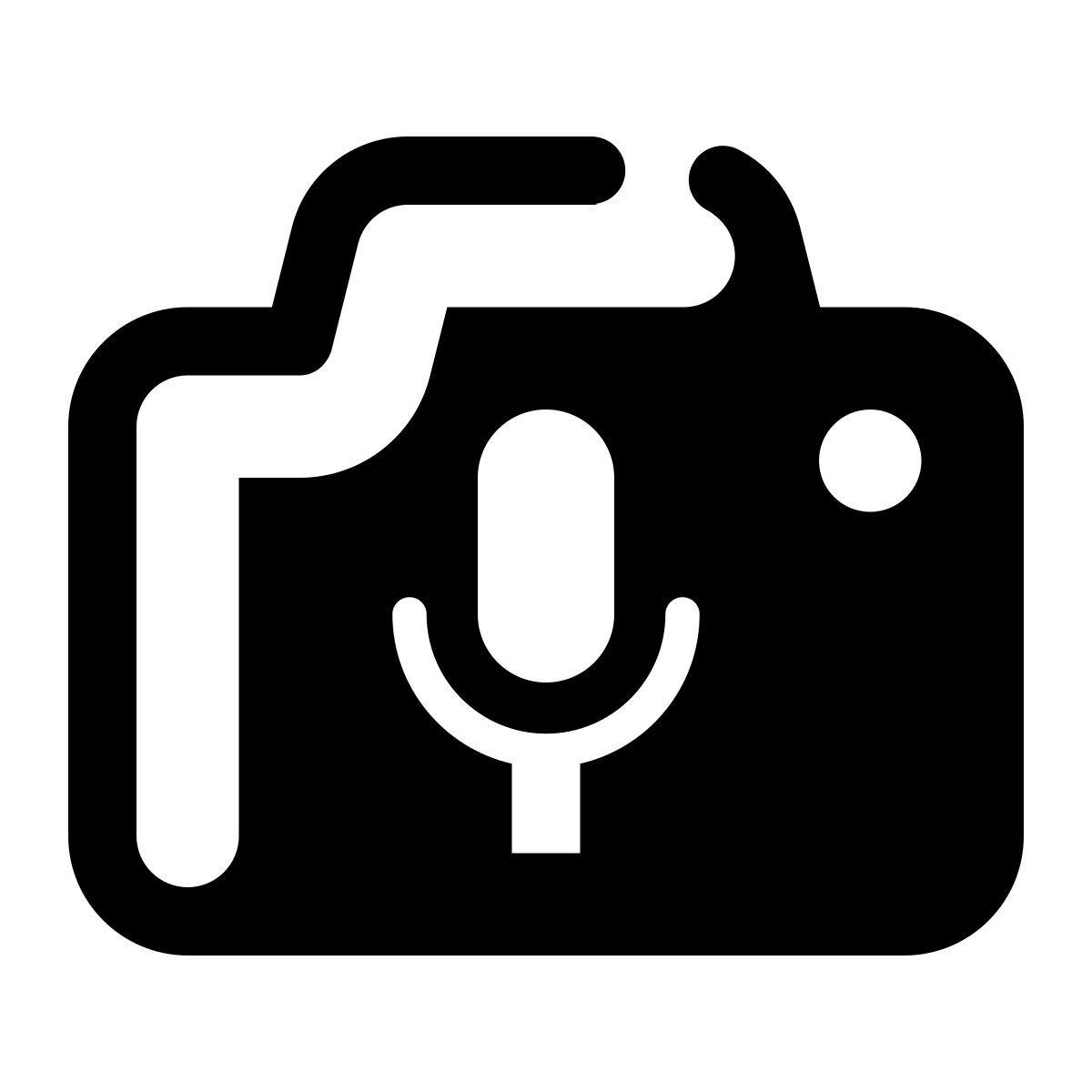 stamp style micrófono de la cámara icon