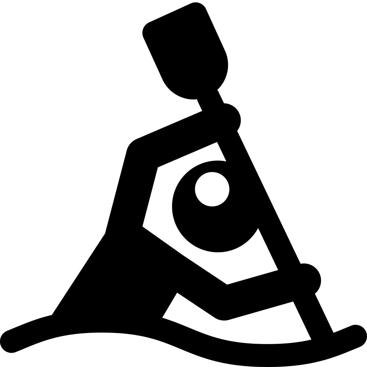 stamp style kanu slalom icon