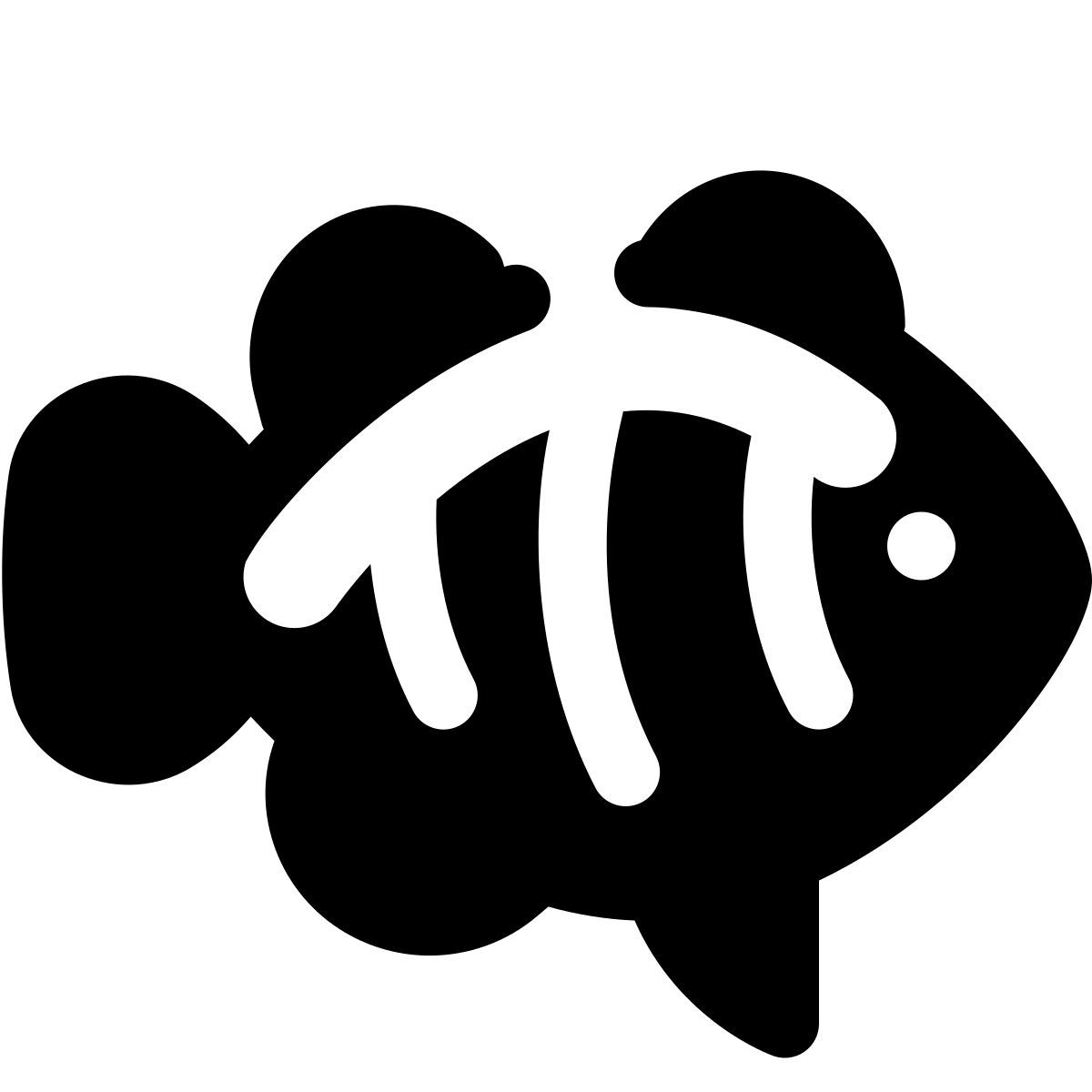 stamp style poisson clown icon