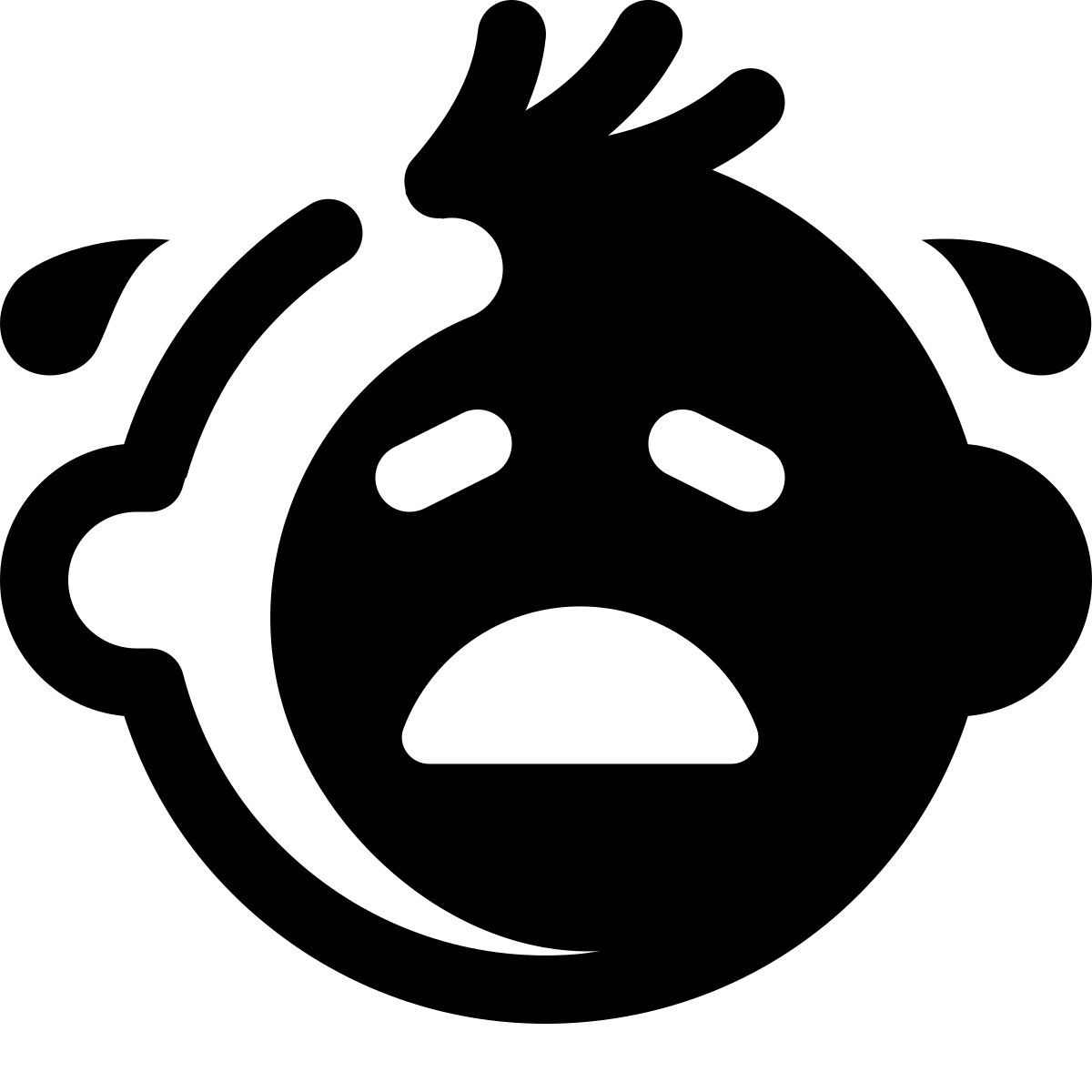 stamp style 哭泣的婴儿 icon