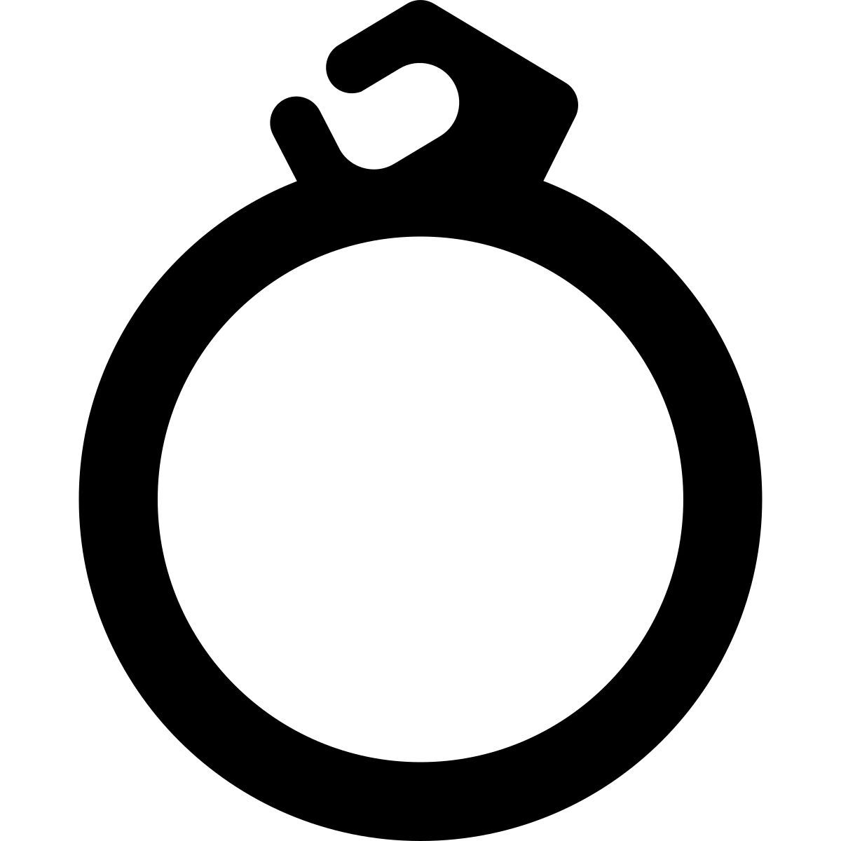 stamp style diamond ring icon