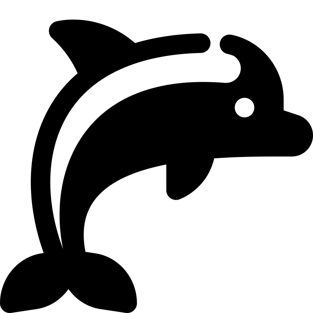 stamp style dolphin icon