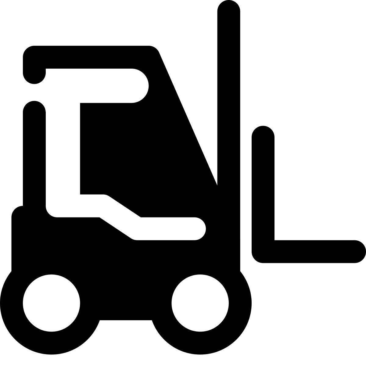 stamp style chariot élévateur icon