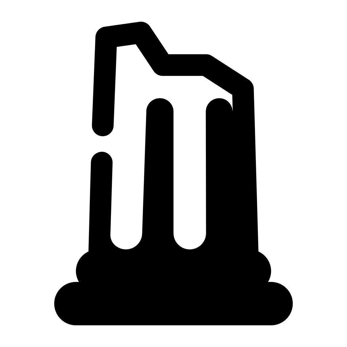 stamp style base del pilar griego icon