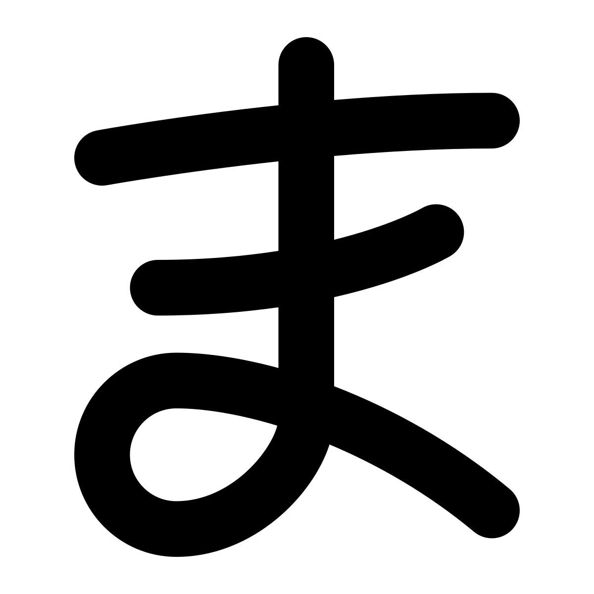 stamp style 平假名ma icon