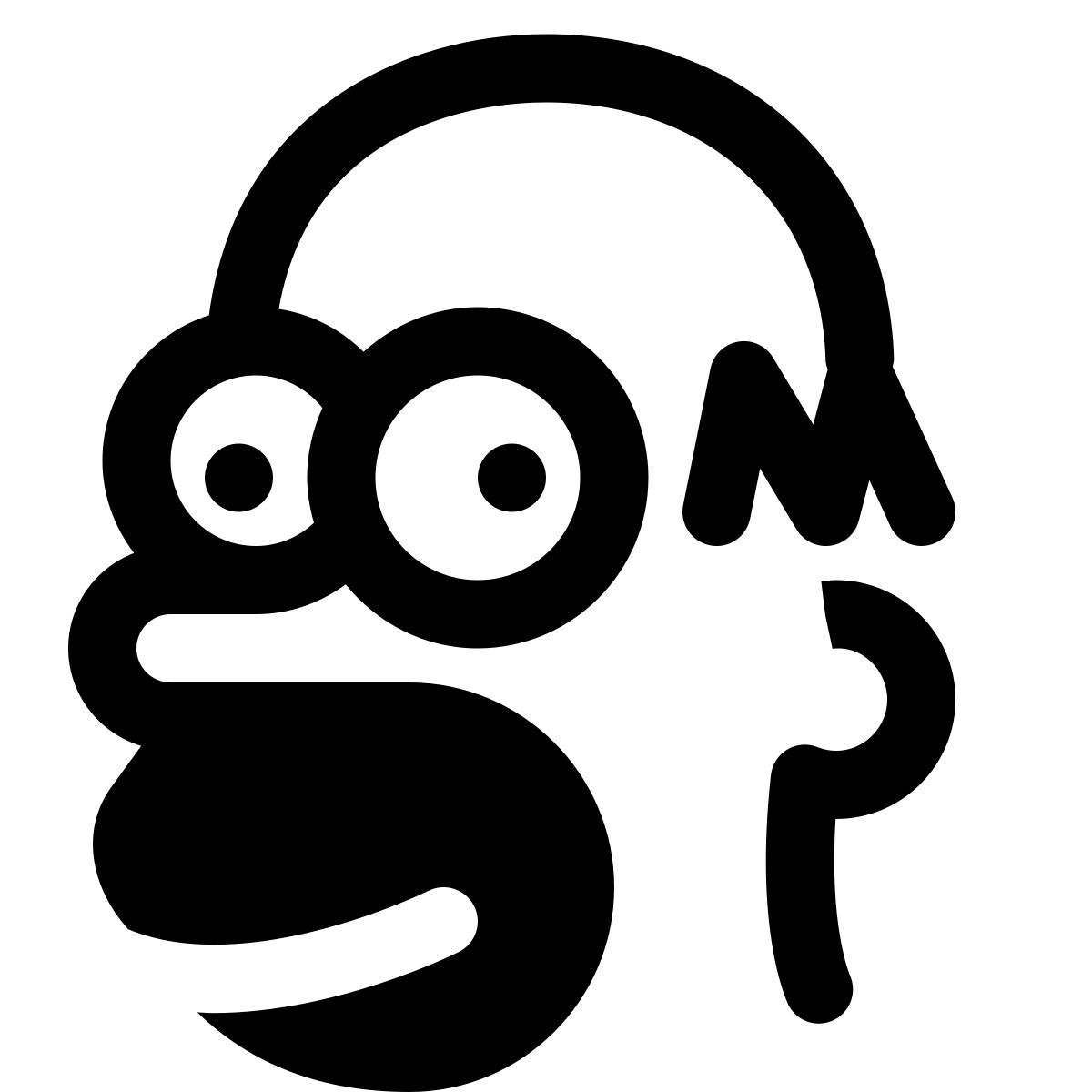 stamp style homer simpson icon