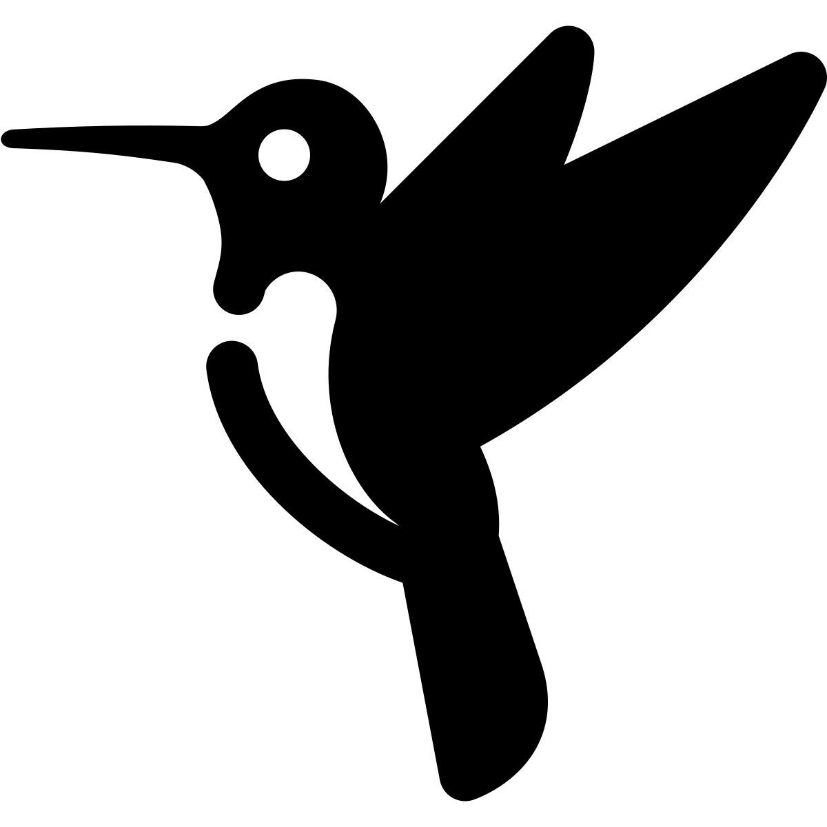 stamp style colibrí icon