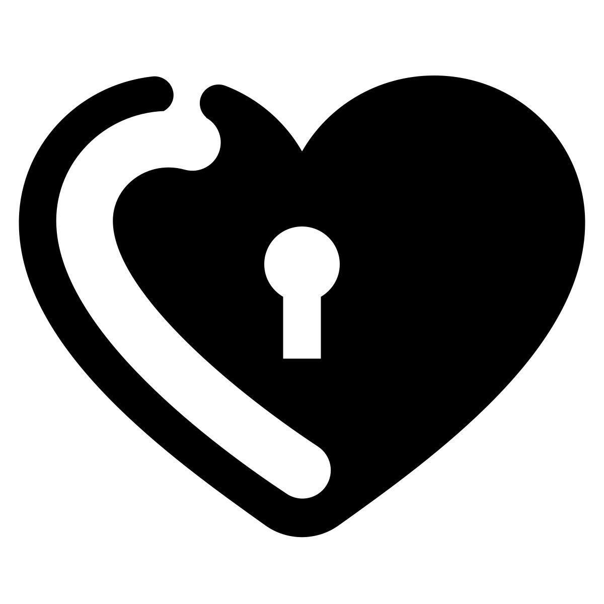 stamp style herzschloss icon