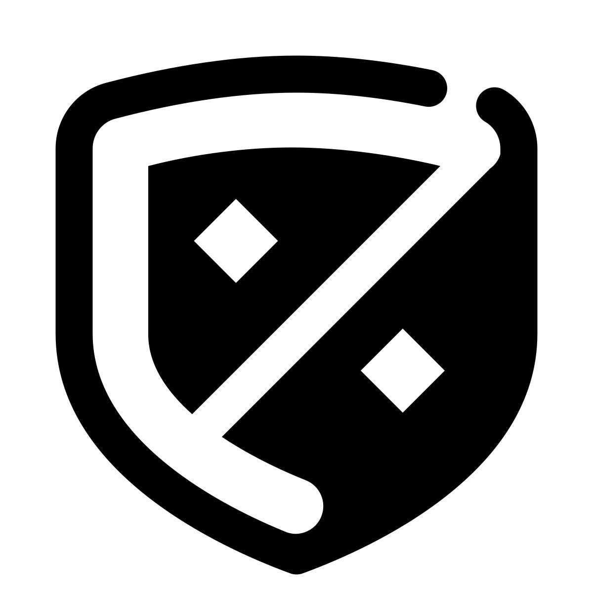 stamp style knight shield icon