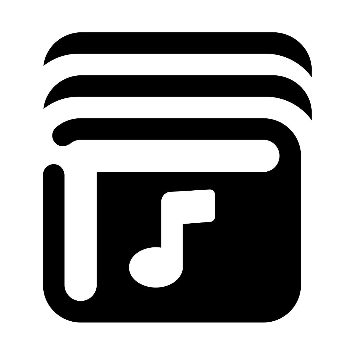 stamp style musikbibliothek icon