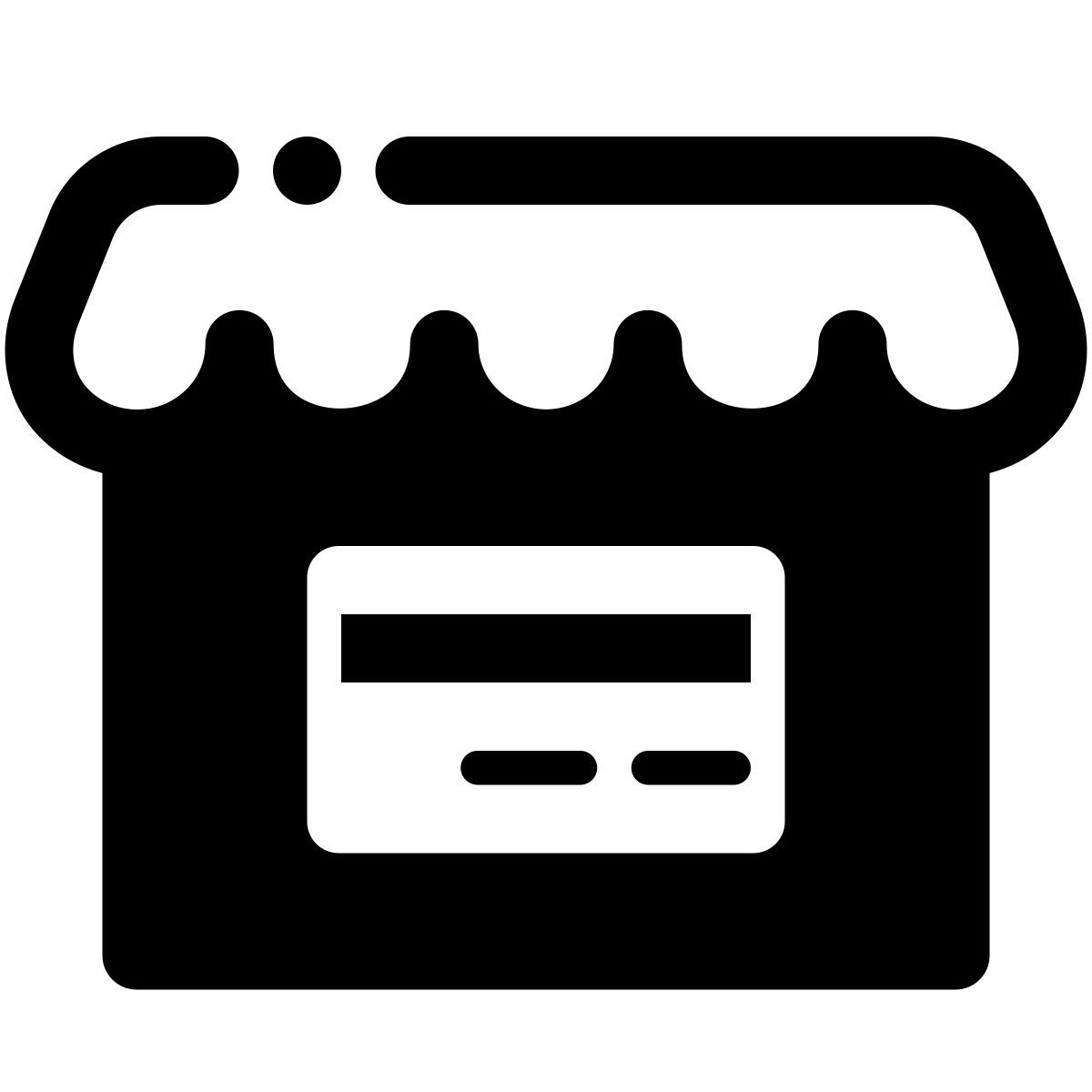 stamp style online shop card payment icon
