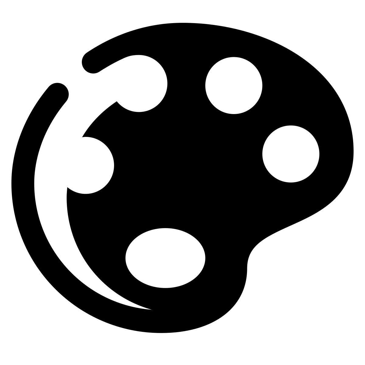 stamp style paint palette icon