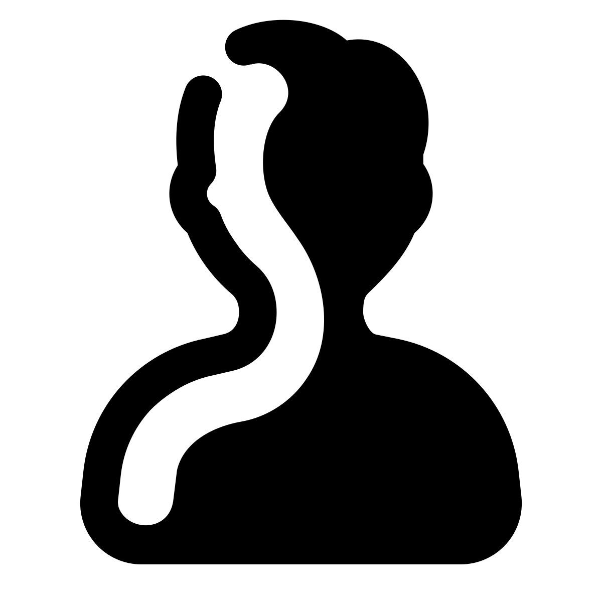 stamp style persona de sexo masculino icon