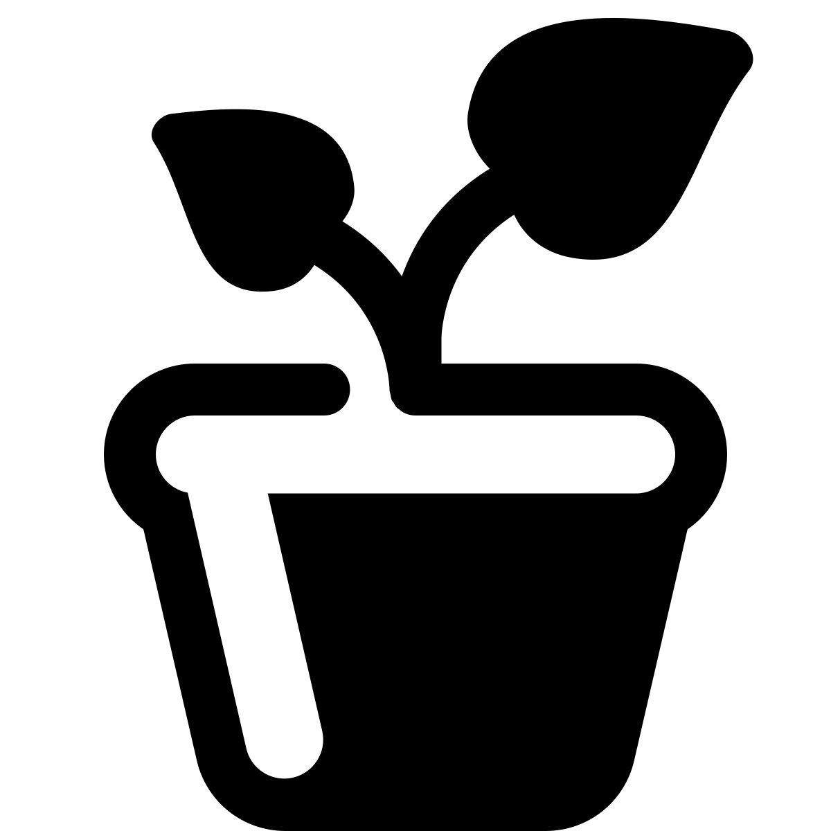 stamp style pianta da vaso icon