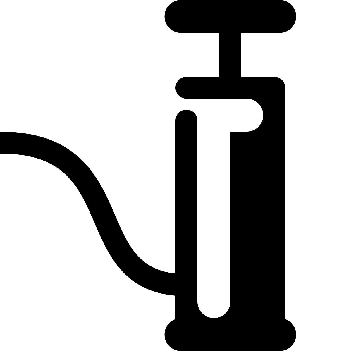 stamp style bicycle floor pump icon