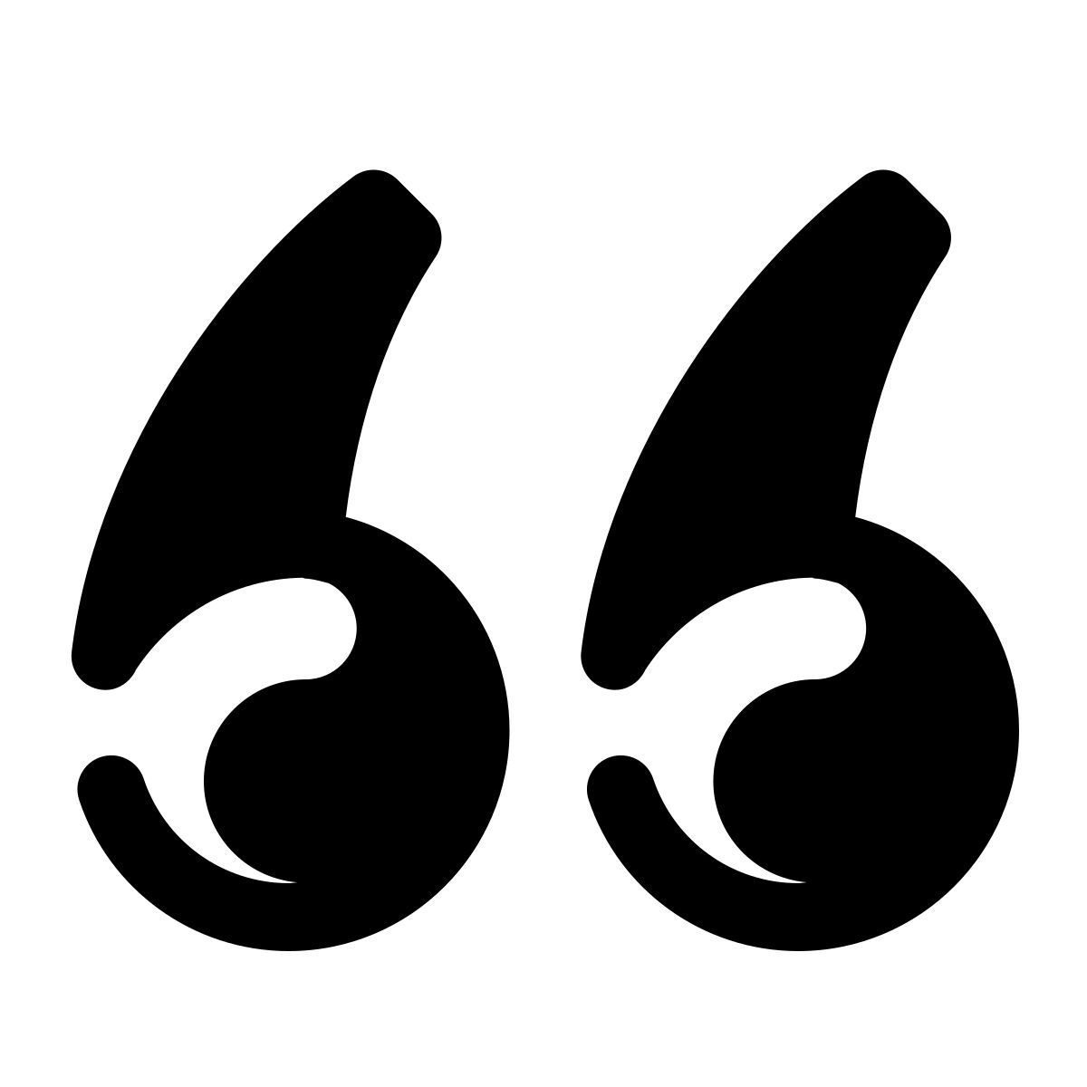 stamp style anführungszeichen unten (links) icon