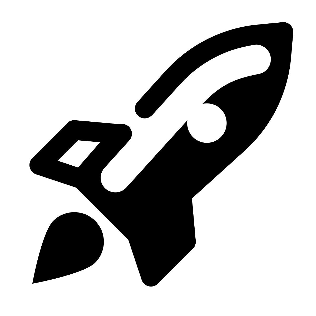 stamp style rocket icon