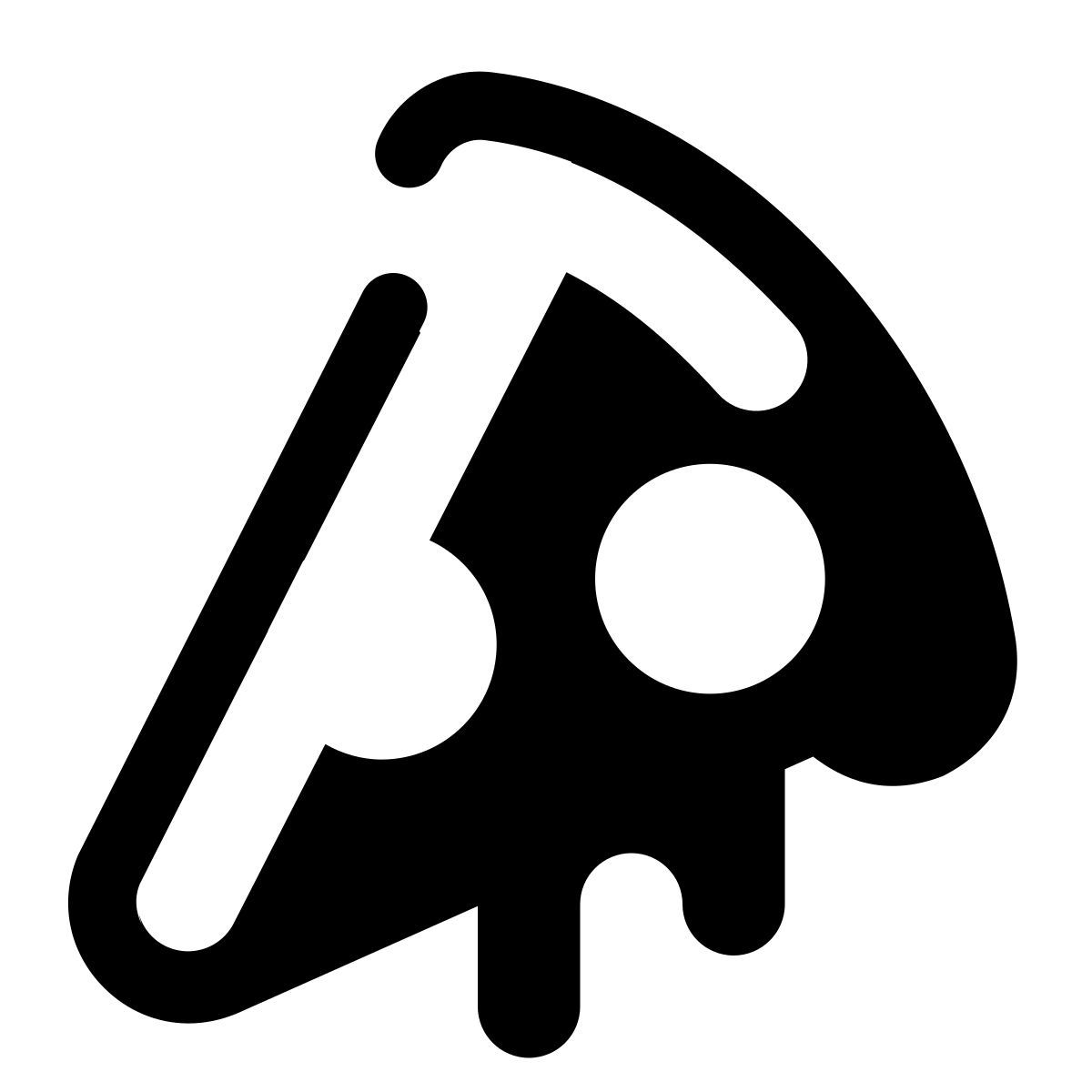 stamp style pizza salami icon