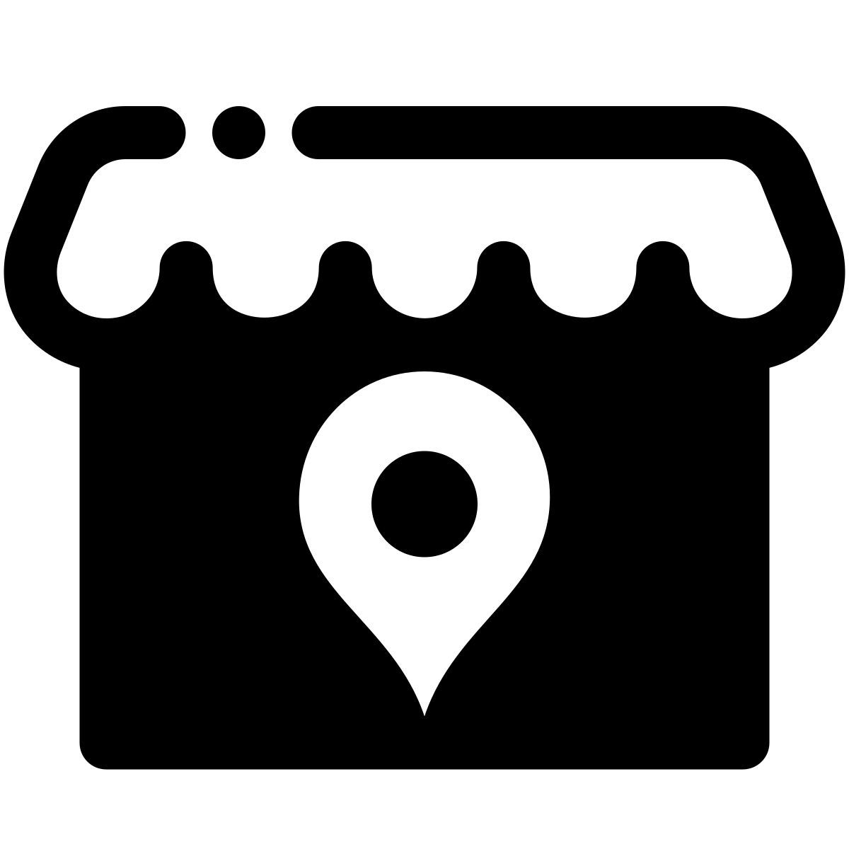 stamp style ubicazione del negozio icon