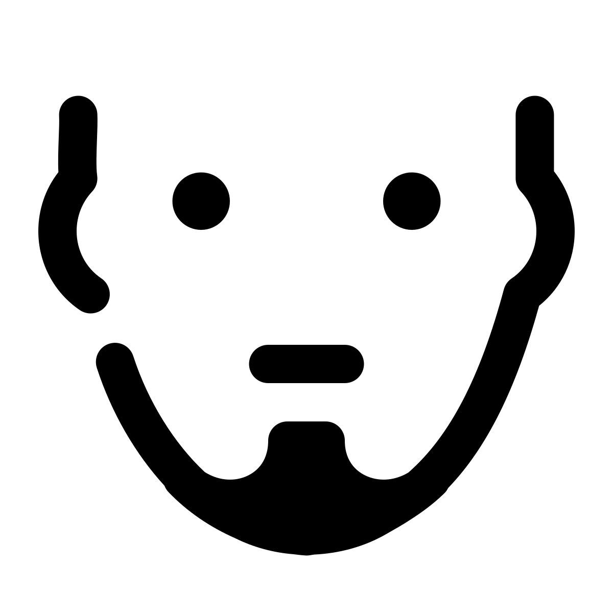 stamp style barba corta icon