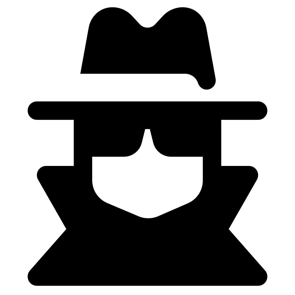 stamp style spy male icon