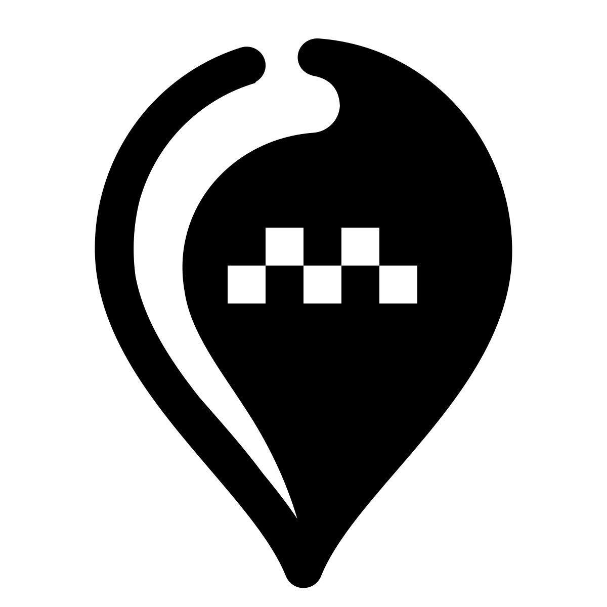 stamp style 出租车位置 icon