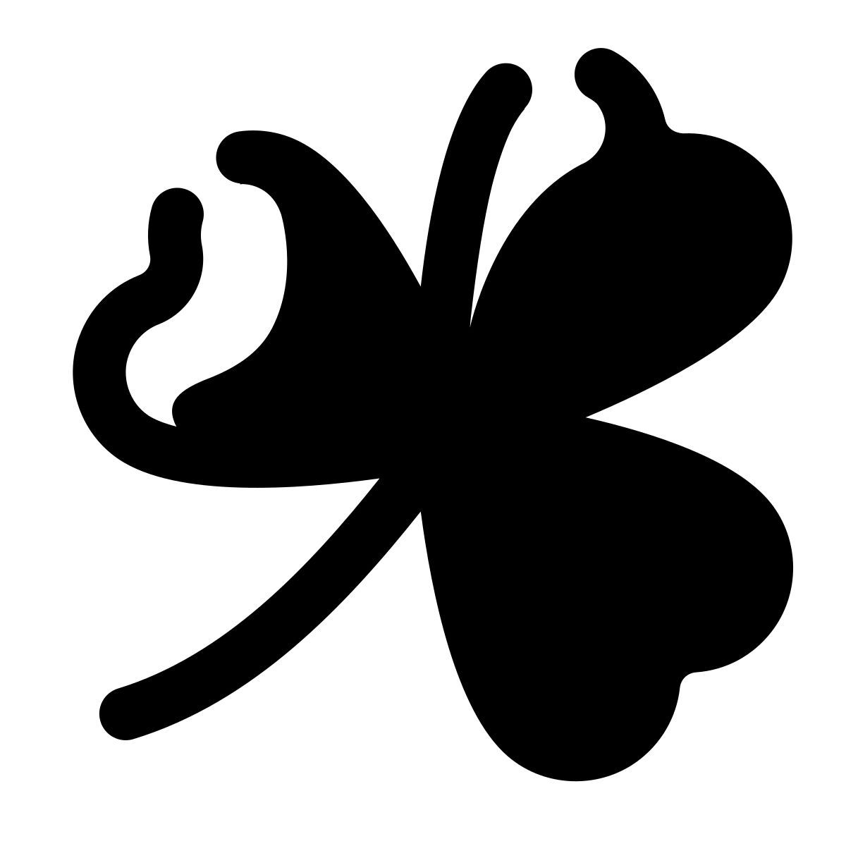 stamp style 세 잎 클로버 icon