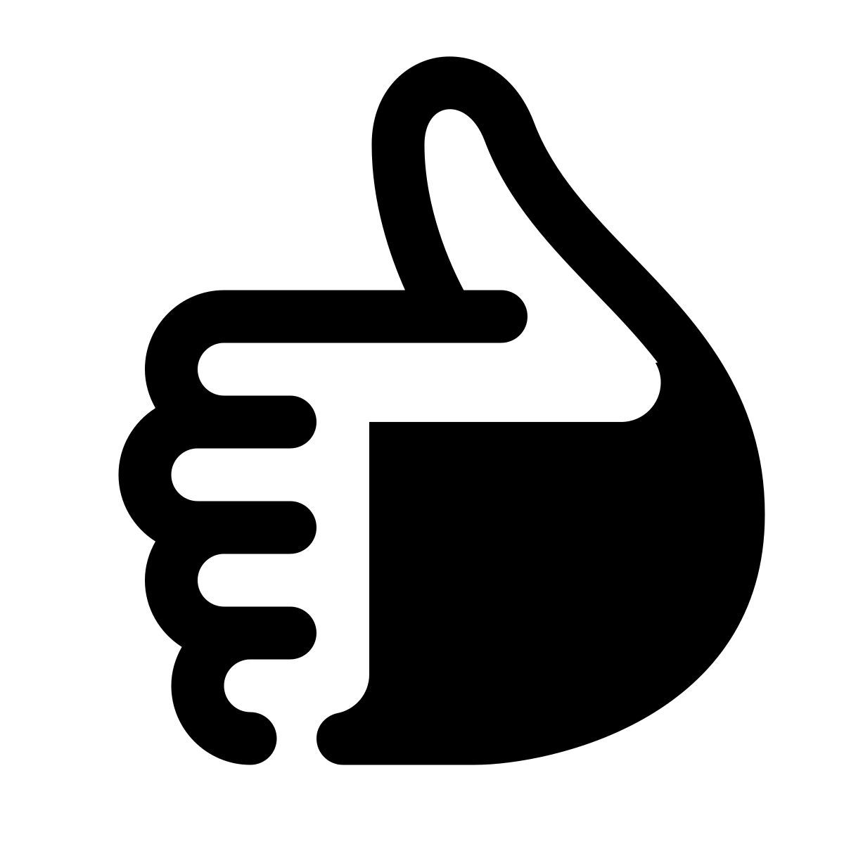 stamp style pouce en l'air icon