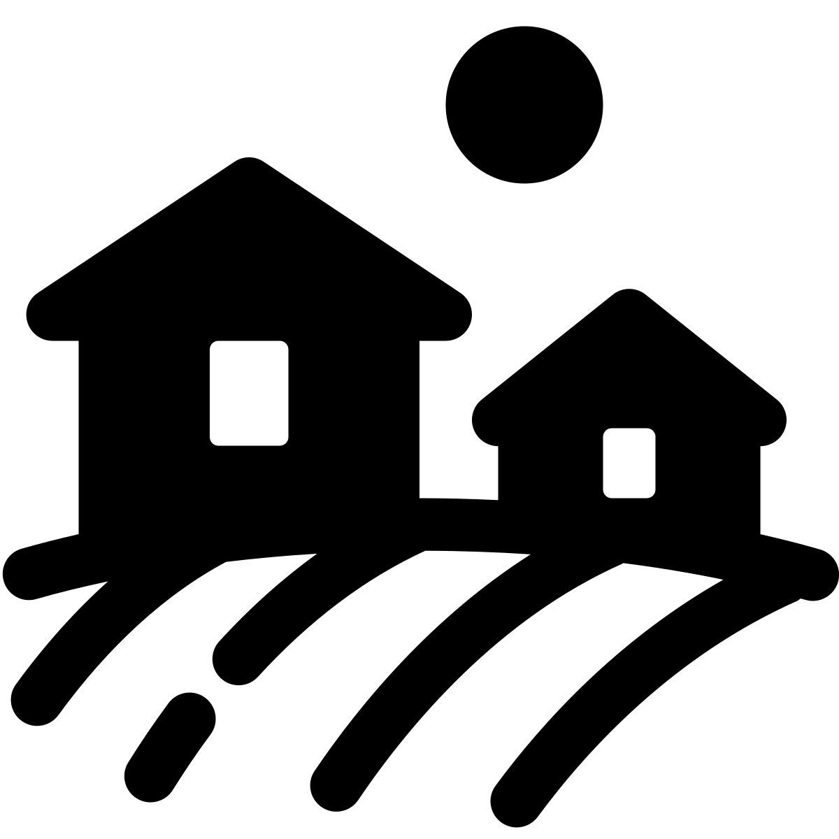 stamp style village icon