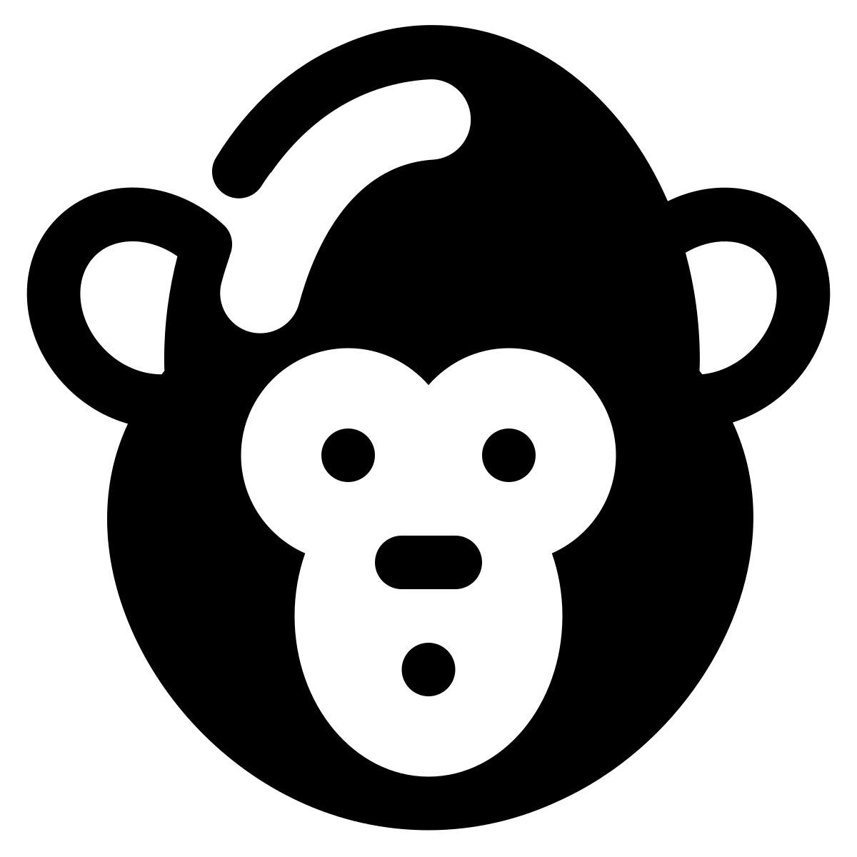 stamp style year of monkey icon