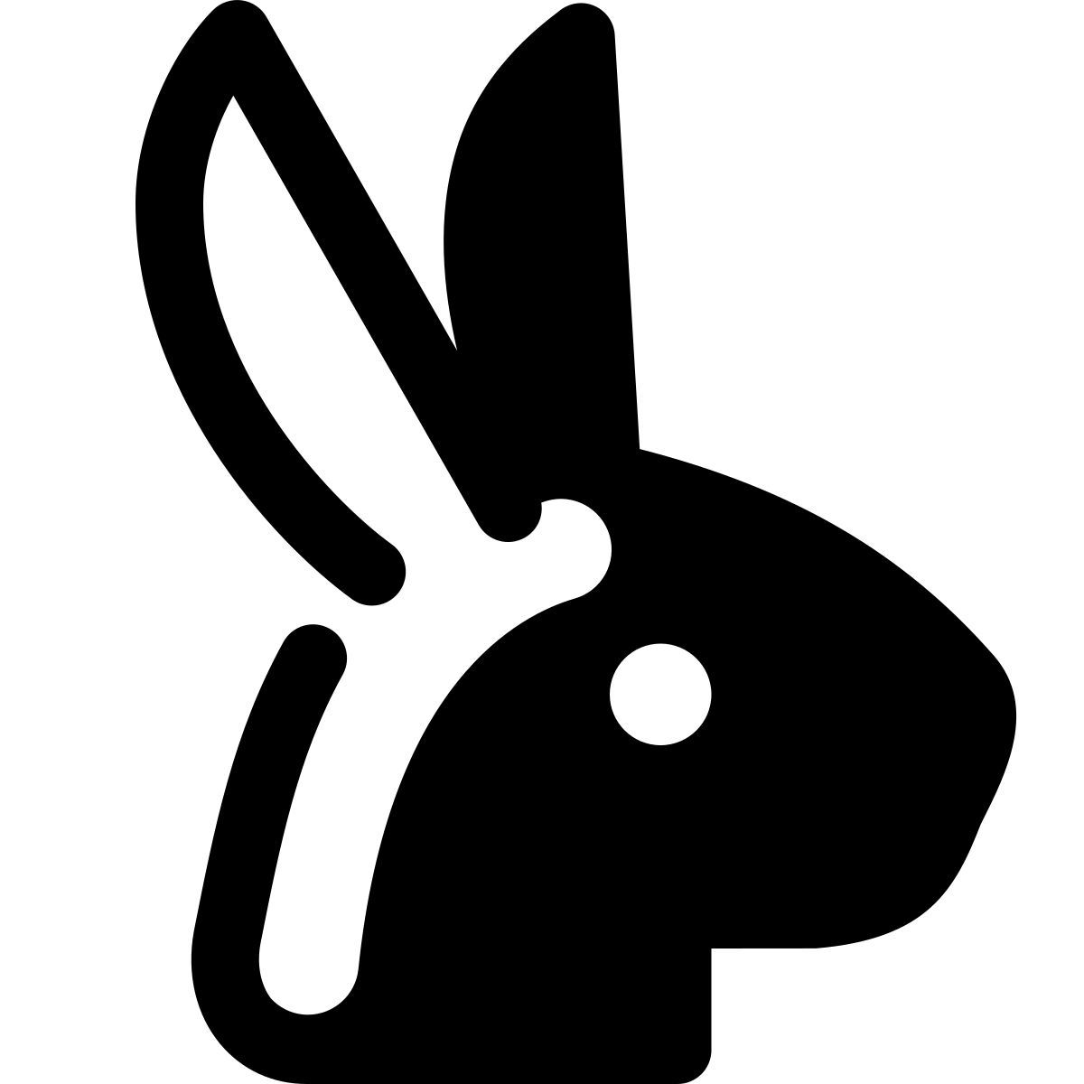 stamp style year of rabbit icon