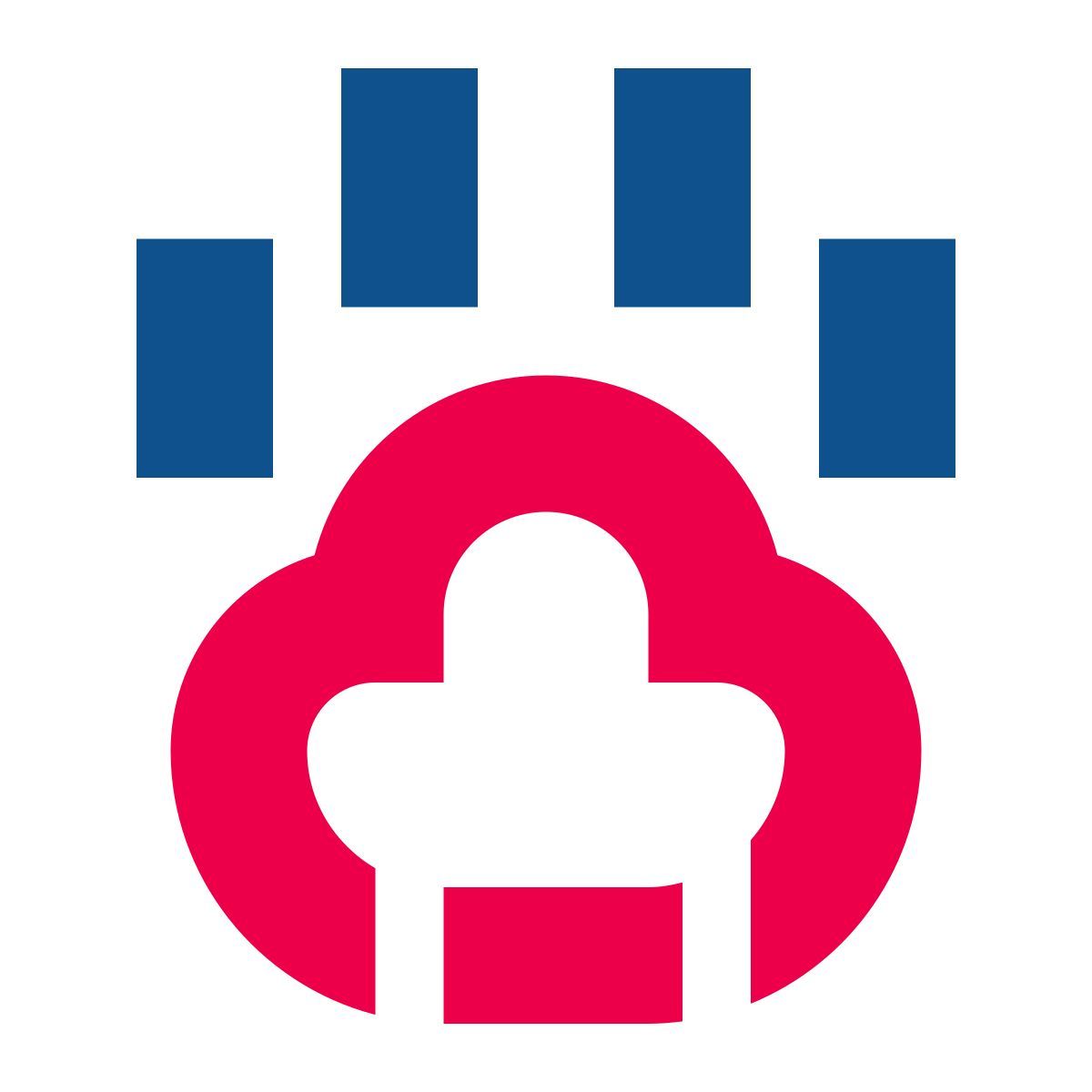 stencil style cat footprint icon