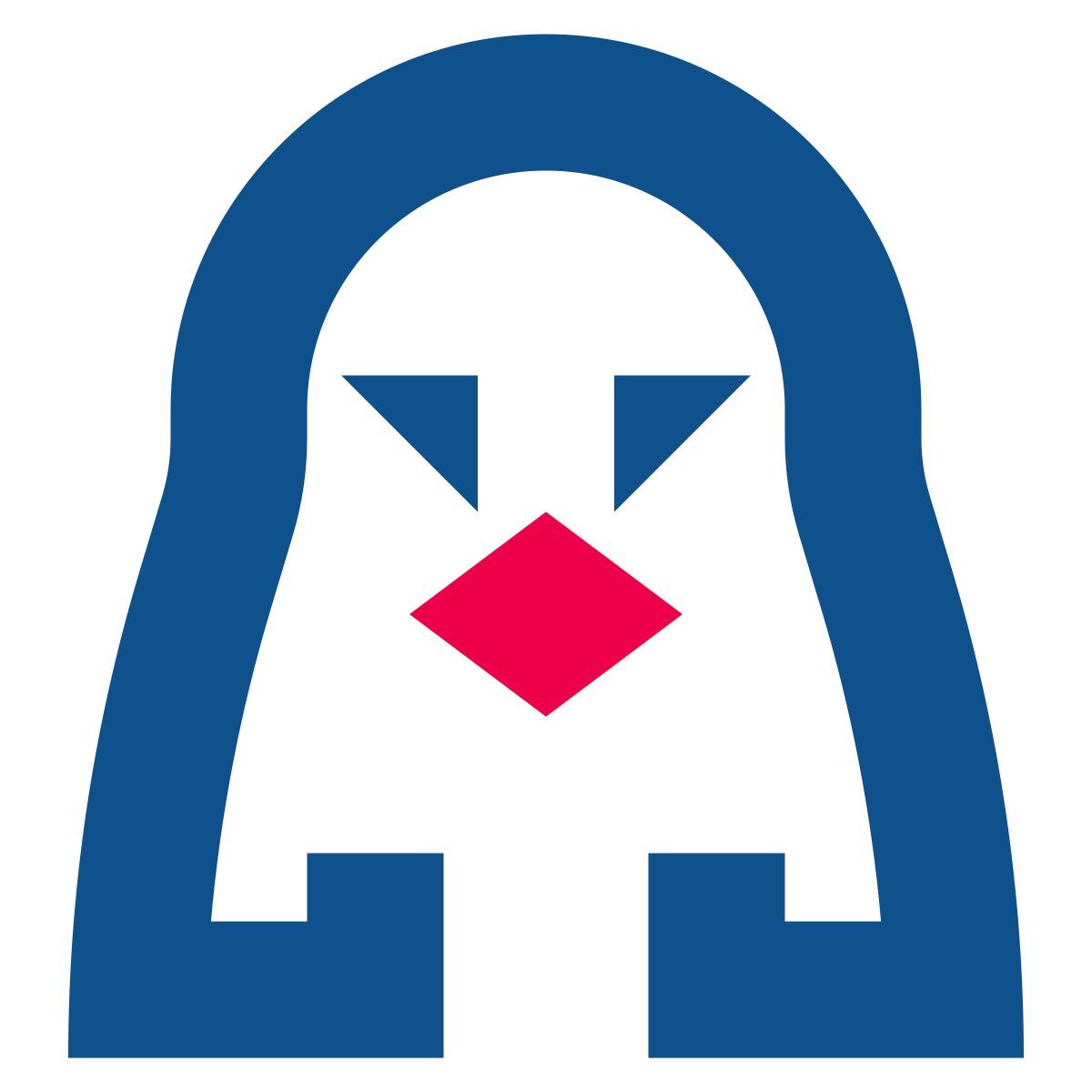 stencil style pinguino di natale icon