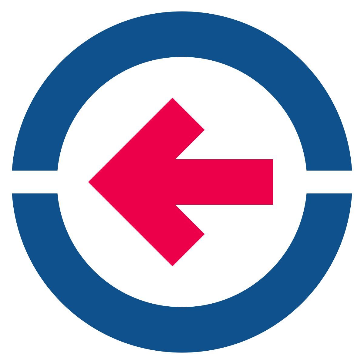 stencil style eingekreist links 2 icon