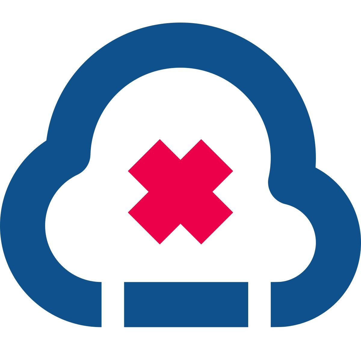 stencil style nube cruz icon