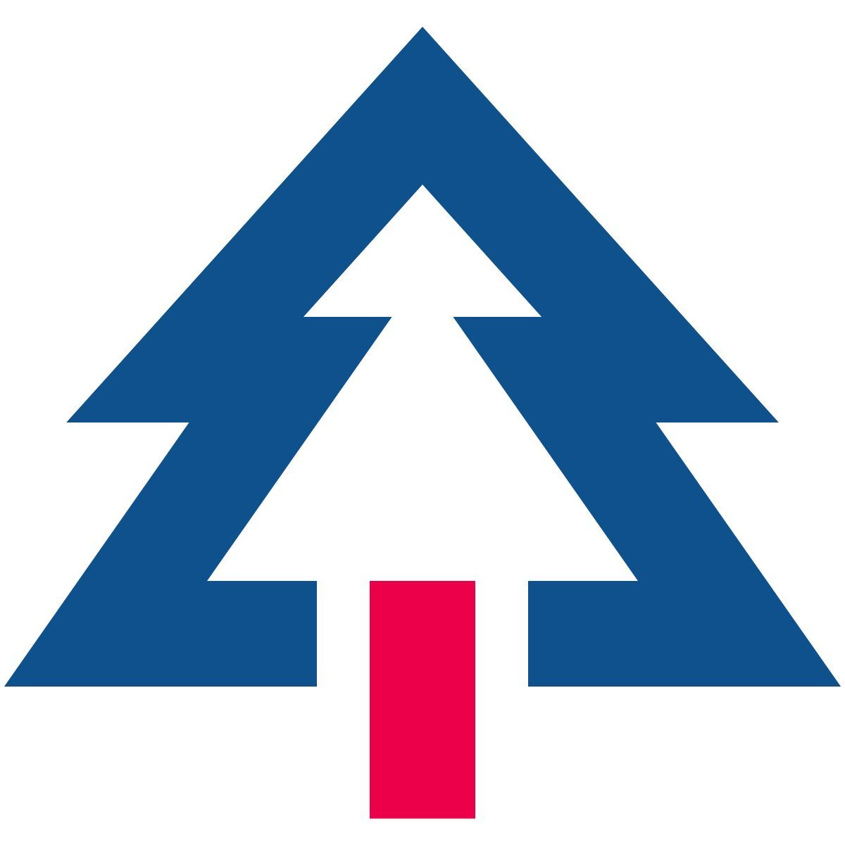 stencil style árbol conífero icon