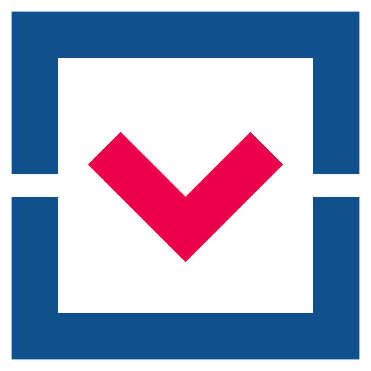 stencil style quadrat runter icon