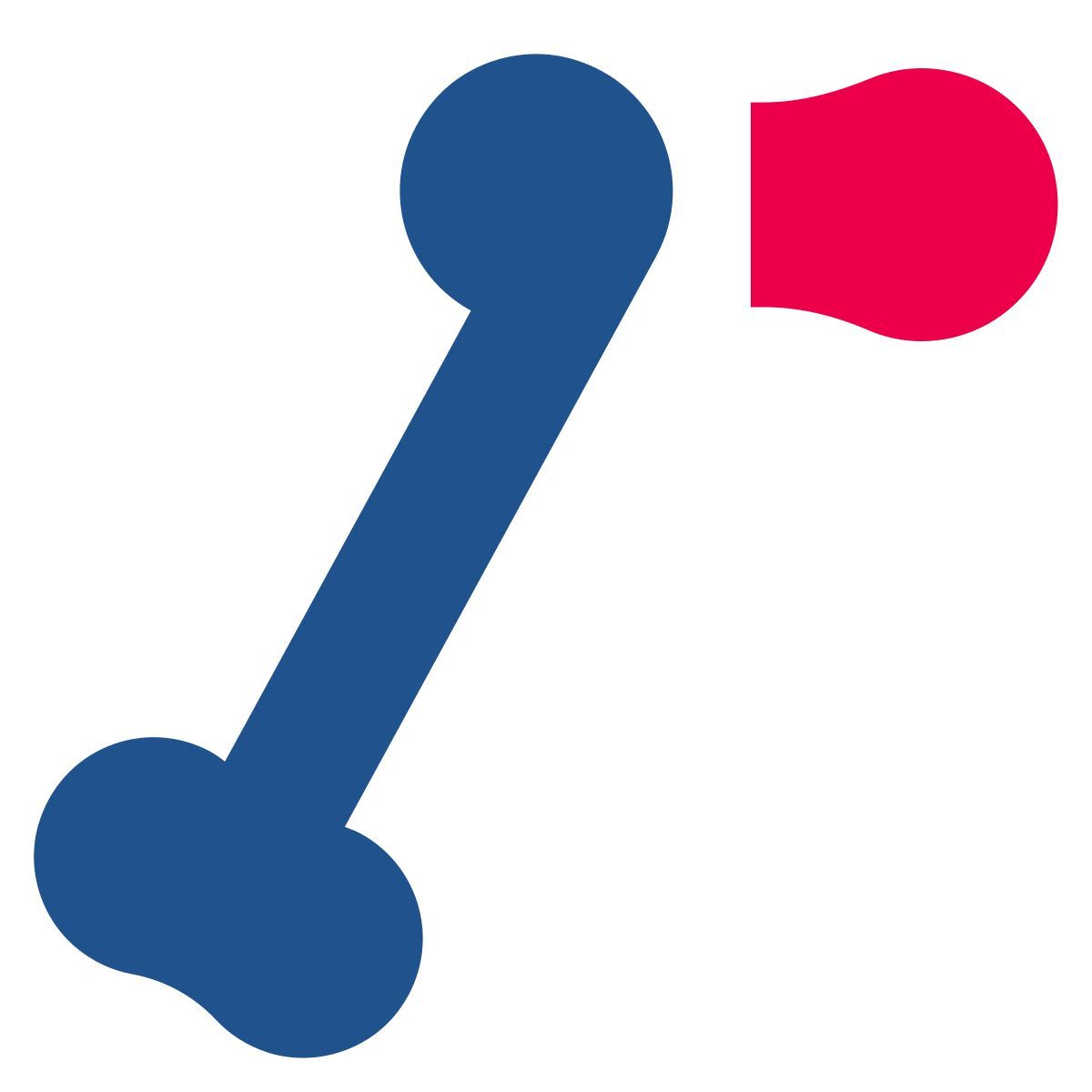 stencil style human bone icon