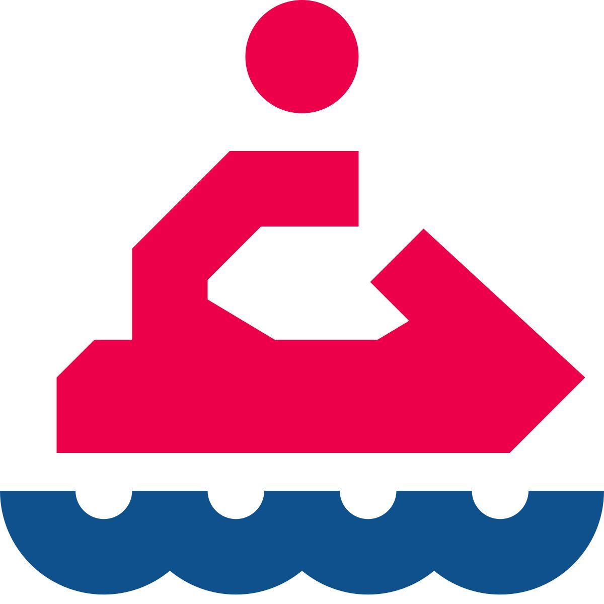 stencil style 제트 스키 icon