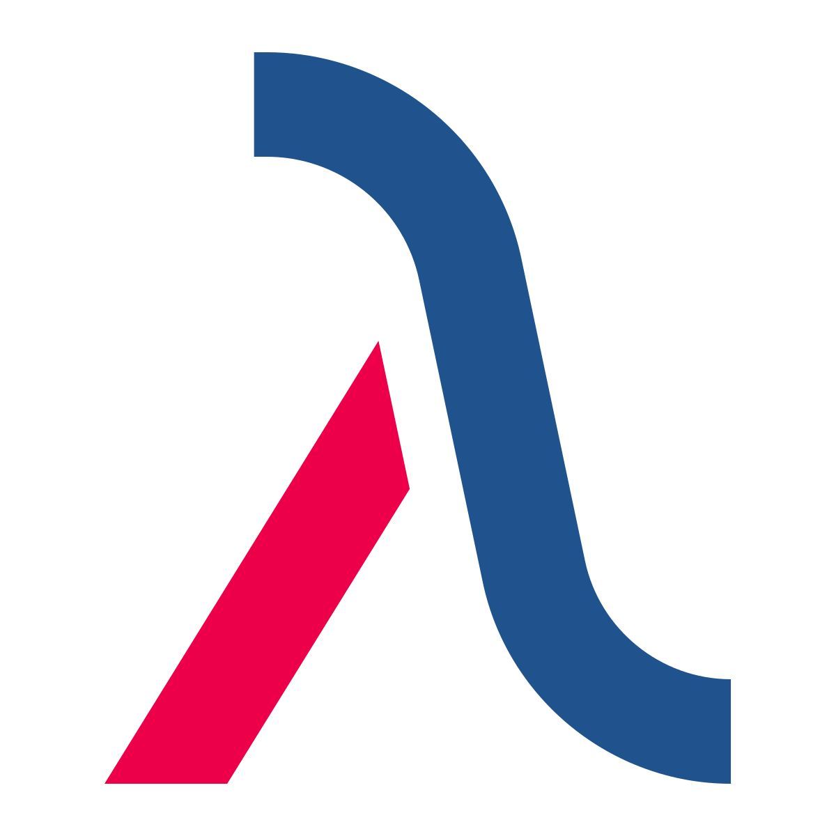 stencil style lambda icon